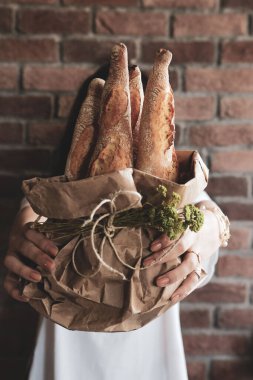 Lezzetli doğal estetik fırınlanmış ekmek