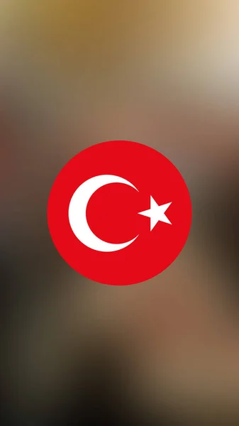 Turkey Flag Blurred Background — Stock Photo, Image