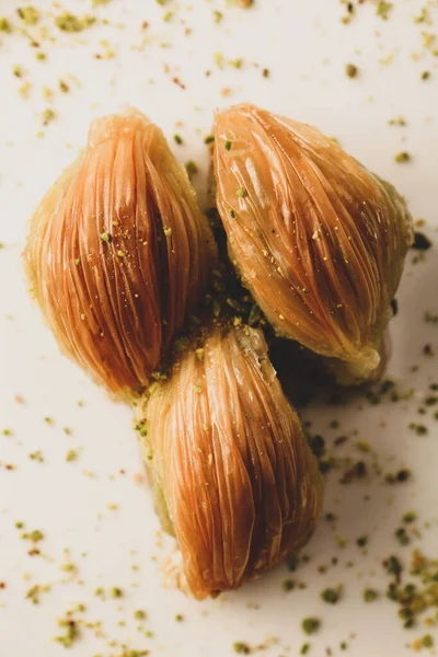 Traditionele Turkse Dessert Baklava Met Cashew Walnoten Zelfgemaakte Baklava Met — Stockfoto