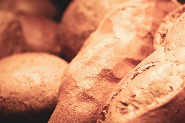 Delicioso Pão Assado Estético Natural — Fotografia de Stock