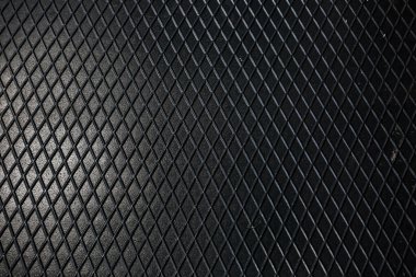 Siyah metal desenli çelik arka plan. Delinmiş metal levha.