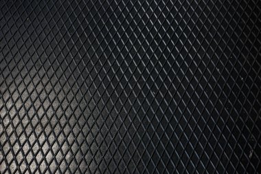 Siyah metal desenli çelik arka plan. Delinmiş metal levha.