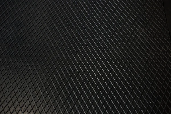 Black Metal Texture Steel Background Perforated Sheet Metal — Stock Photo, Image