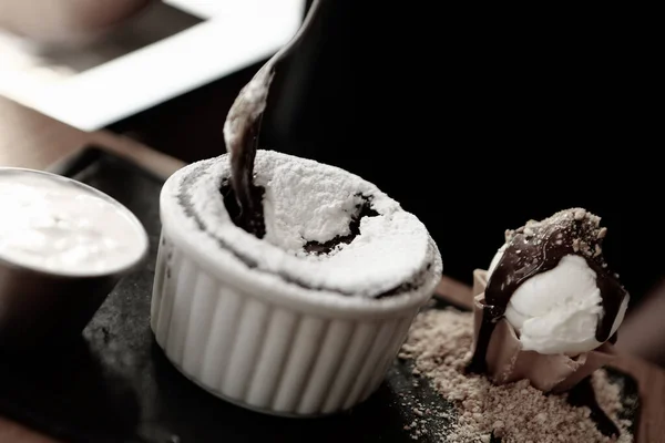 Chocolate Souffle Ice Cream — Stock Photo, Image