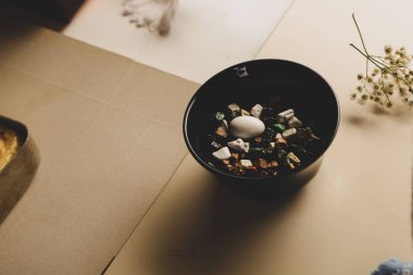 Koyu çikolata parçaları ile tanımlama