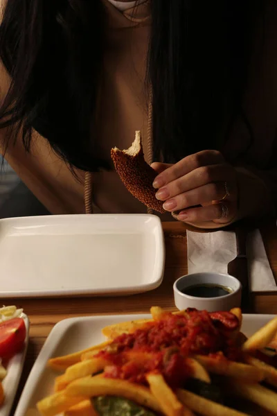 Rika Och Utsökt Turkisk Frukost — Stockfoto