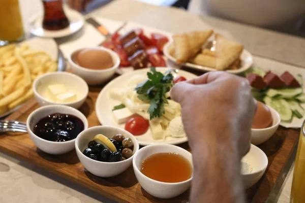 Kaya Dan Lezat Sarapan Turki — Stok Foto