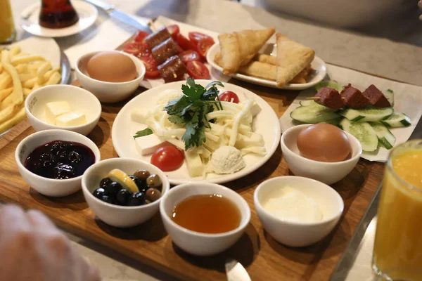 Rich Delicious Turkish Breakfast — Stock Photo, Image