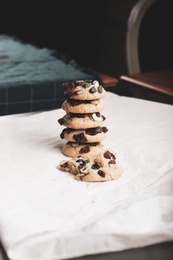 Koyu çikolata parçaları ile tanımlama