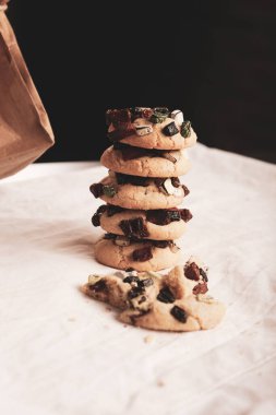 Koyu çikolata parçaları ile tanımlama