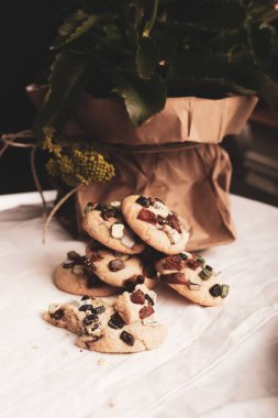 Koyu çikolata parçaları ile tanımlama