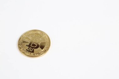 Bitcoin para, bitcoin 'in yakın plan görüntüsü