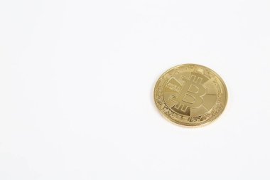 Bitcoin para, bitcoin 'in yakın plan görüntüsü