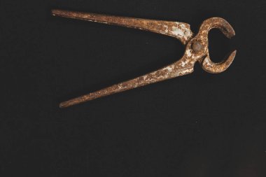 Bir çift paslı meme ucu.