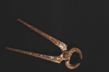 Bir çift paslı meme ucu.