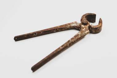 Bir çift paslı meme ucu.