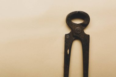 Bir çift paslı meme ucu.