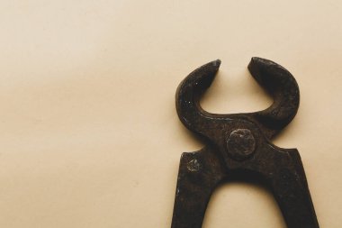 Bir çift paslı meme ucu.