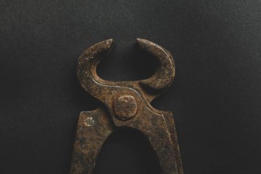 Bir çift paslı meme ucu.