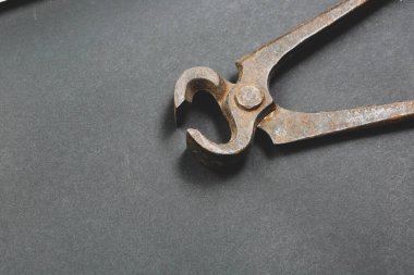 Bir çift paslı meme ucu.