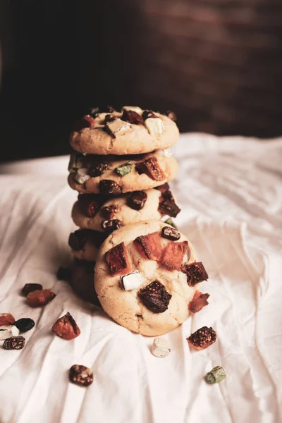 Galletas Con Chispas Chocolate Negro — Foto de Stock