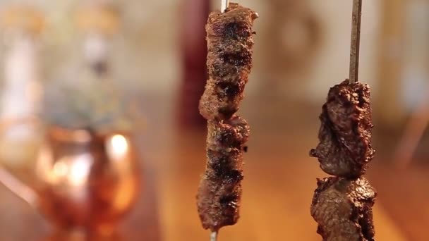 Turkiska Och Arabiska Traditionella Ramadan Kebab — Stockvideo