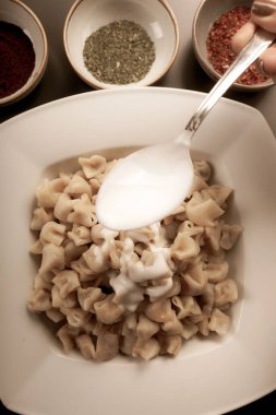 Türk mantı manlama plaka üzerinde