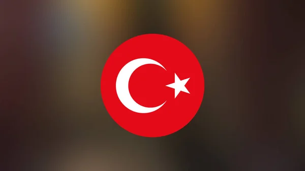 Turkey Flag Blurred Background — 图库照片