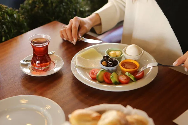 Rika Och Utsökt Turkisk Frukost — Stockfoto