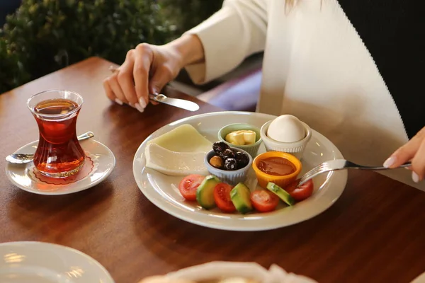 Rich Delicious Turkish Breakfast — Stock Photo, Image