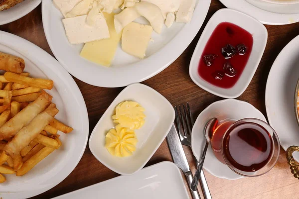 Rich Delicious Turkish Breakfast — Stock Photo, Image