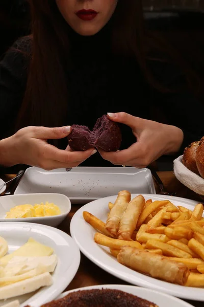 Pequeno Almoço Turco Rico Delicioso — Fotografia de Stock