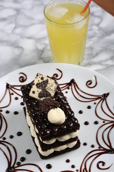 Board Delicious Cake Table — Stock Photo, Image