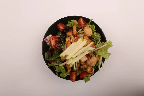 Prato Salada Fresca Com Verduras Misturadas — Fotografia de Stock