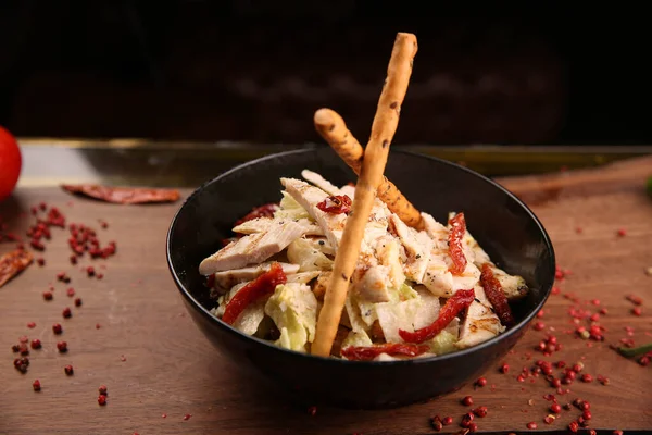 Prato Salada Fresca Com Verduras Misturadas — Fotografia de Stock