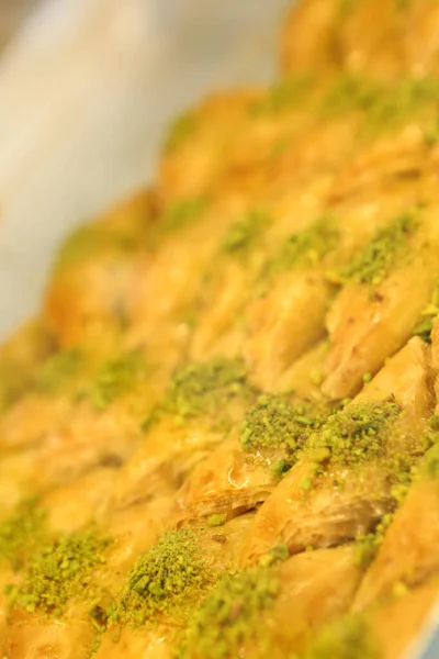 Traditionele Turkse Dessert Baklava Met Cashew Walnoten Zelfgemaakte Baklava Met — Stockfoto