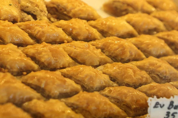 Baklava Dessert Turc Traditionnel Avec Noix Cajou Noix Baklava Maison — Photo