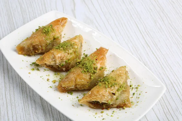 Baklava Dessert Turc Traditionnel Avec Noix Cajou Noix Baklava Maison — Photo