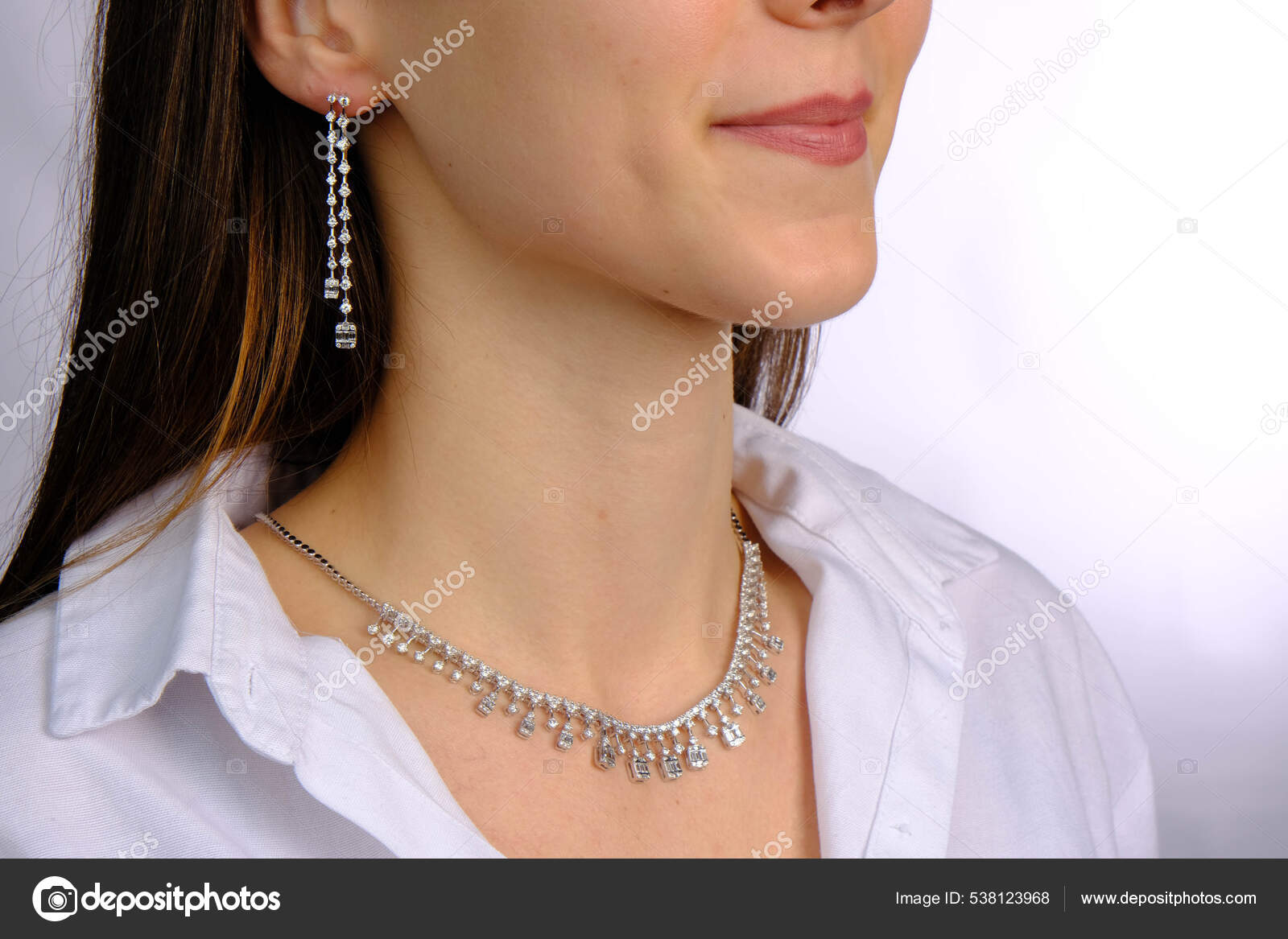 Diamond Jewelry Luxury Fashion Jewelry Stock Photo by