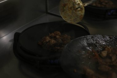 Meat Saute Turkish Et sote with Hair Pie Meat - Sac Tava - Sac Kavurma