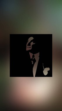 Atatürk 'ün çizimi. Türkiye Cumhuriyeti 'nin ilk cumhurbaşkanı. 