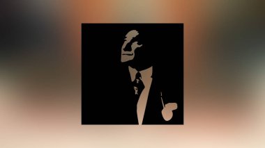 Atatürk 'ün çizimi. Türkiye Cumhuriyeti 'nin ilk cumhurbaşkanı. 