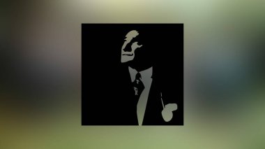 Atatürk 'ün çizimi. Türkiye Cumhuriyeti 'nin ilk cumhurbaşkanı. 