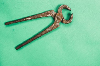 Bir çift paslı meme ucu.