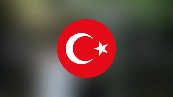 Turkey Flag Blurred Background — 图库照片