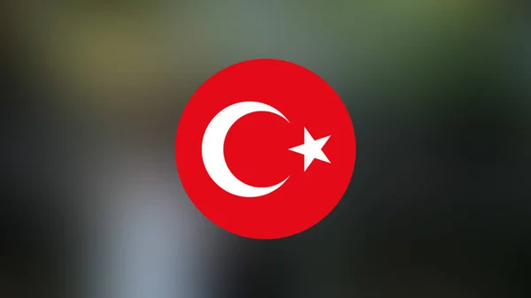 Turkey Flag Blurred Background — 图库照片