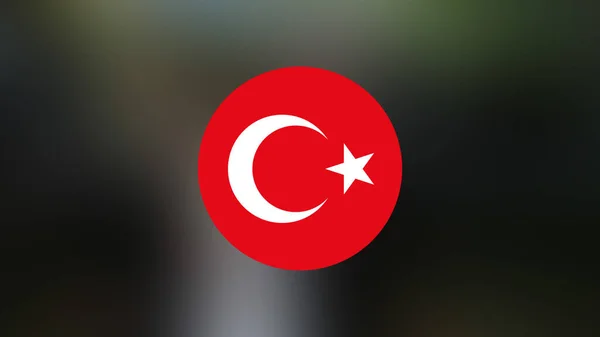 Turkey Flag Blurred Background — 图库照片