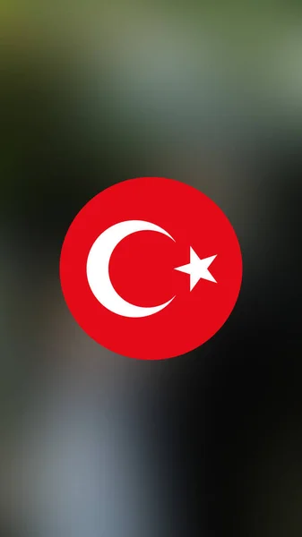 Turkey Flag Blurred Background — 图库照片