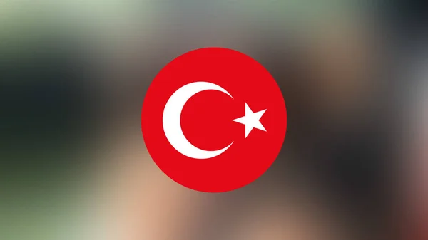 Turkey Flag Blurred Background — Stock Photo, Image