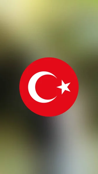 Turkey Flag Blurred Background — 图库照片